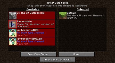 Minecraft Data Packs .